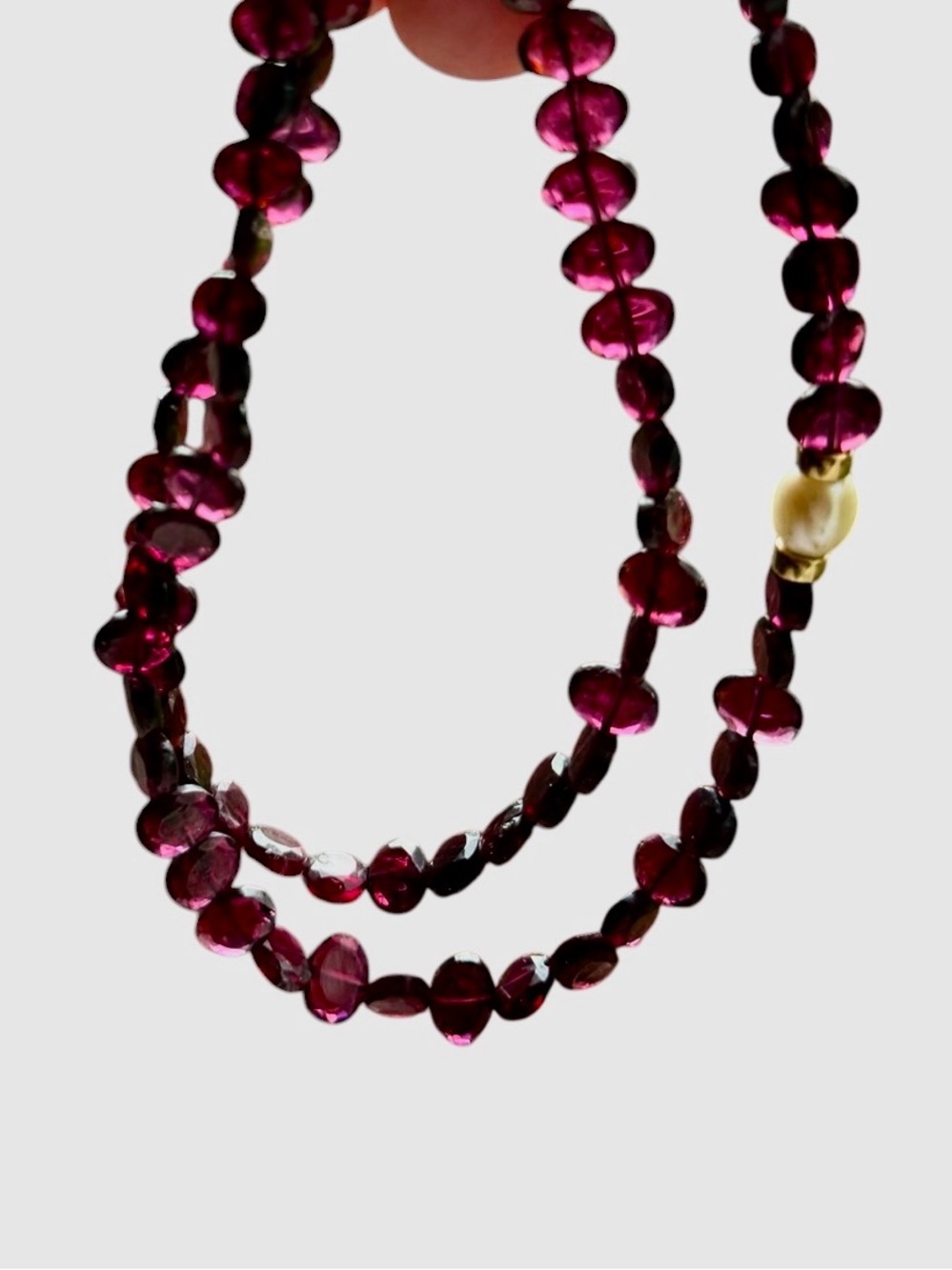Peyote Bird Amethyst Necklace  With a Natural Pearl. Women.Jewelry. 18”